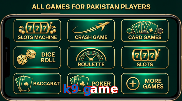 Main screen of K9 Game games page for PK players